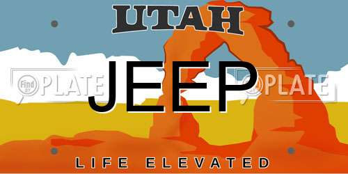 JEEP Utah License Plate