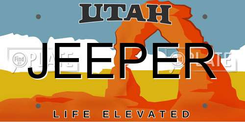 JEEPER Utah License Plate