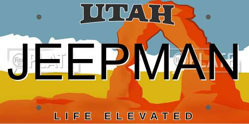 JEEPMAN Utah License Plate