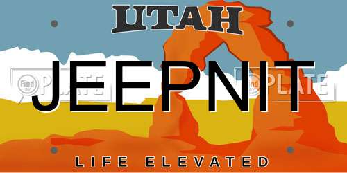 JEEPNIT Utah License Plate