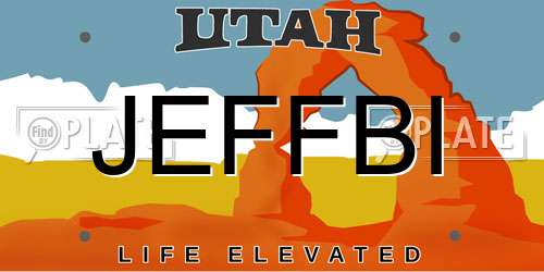 JEFFBI Utah License Plate