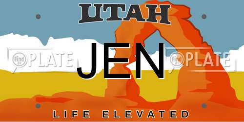 JEN Utah License Plate