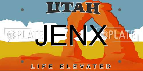 JENX Utah License Plate