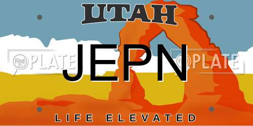JEPN Utah License Plate