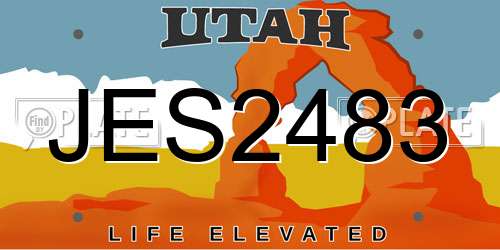 JES2483 Utah License Plate