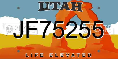 JF75255 Utah License Plate