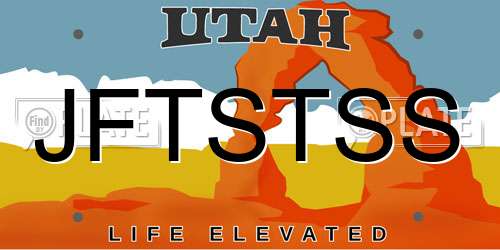 JFTSTSS Utah License Plate