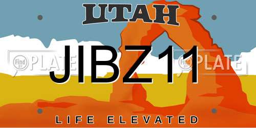 JIBZ11 Utah License Plate
