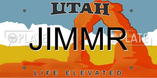 JIMMR Utah License Plate