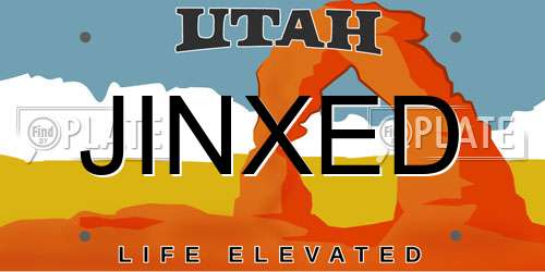 JINXED Utah License Plate