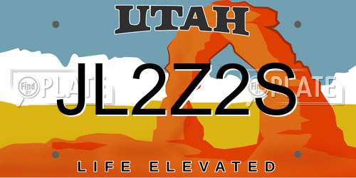 JL2Z2S Utah License Plate
