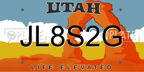 JL8S2G Utah License Plate