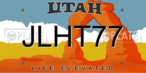 JLHT77 Utah License Plate