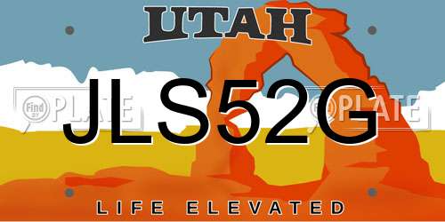 JLS52G Utah License Plate