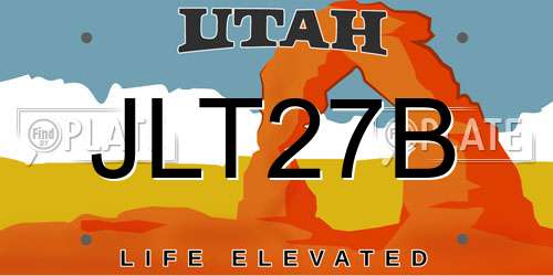 JLT27B Utah License Plate