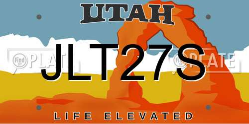 JLT27S Utah License Plate