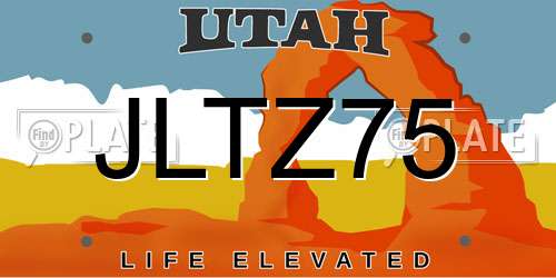JLTZ75 Utah License Plate