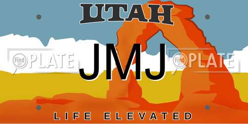 JMJ Utah License Plate