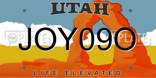JOY09O Utah License Plate