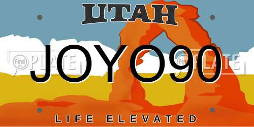 JOYO90 Utah License Plate