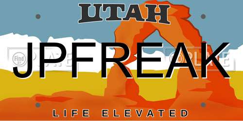 JPFREAK Utah License Plate