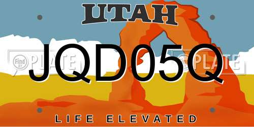 JQD05Q Utah License Plate