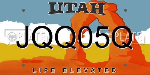 JQQ05Q Utah License Plate