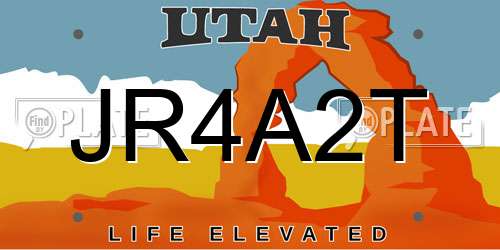 JR4A2T Utah License Plate
