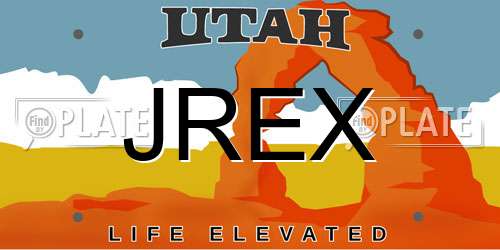 JREX Utah License Plate