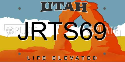 JRTS69 Utah License Plate