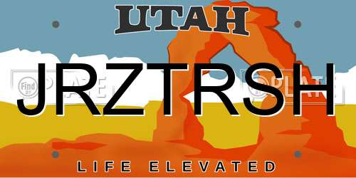 JRZTRSH Utah License Plate