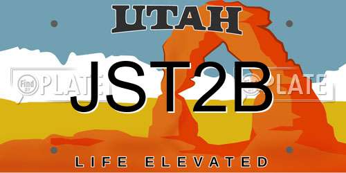 JST2B Utah License Plate