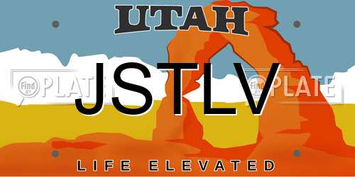 JSTLV Utah License Plate