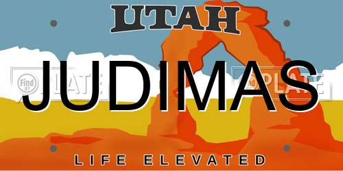 JUDIMAS Utah License Plate