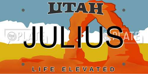 JULIUS Utah License Plate