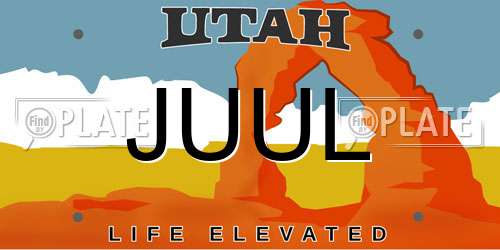 JUUL Utah License Plate