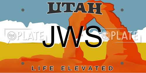 JWS Utah License Plate