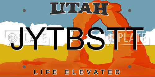 JYTBSTT Utah License Plate