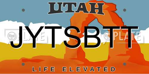 JYTSBTT Utah License Plate