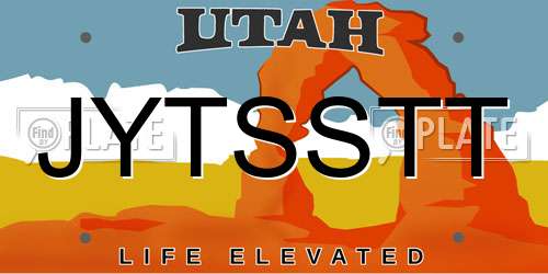 JYTSSTT Utah License Plate