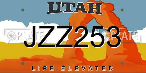 JZZ253 Utah License Plate