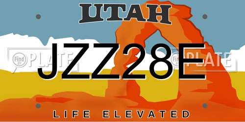 JZZ28E Utah License Plate