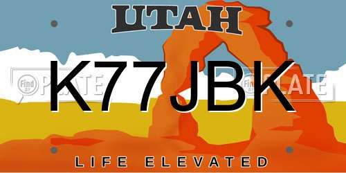 K77JBK Utah License Plate