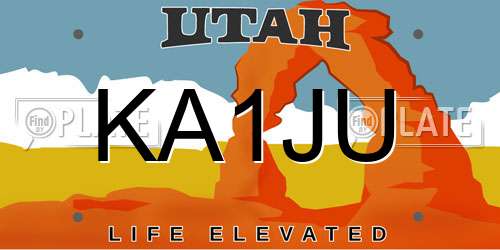 KA1JU Utah License Plate