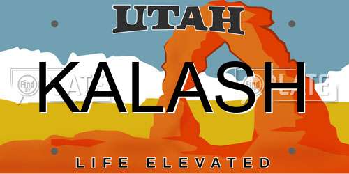 KALASH Utah License Plate