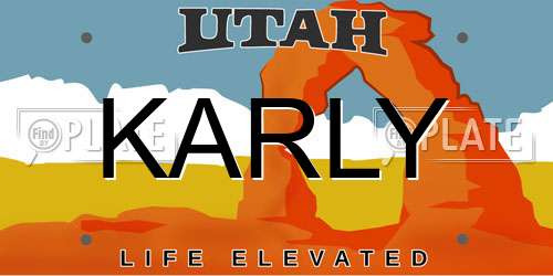 KARLY Utah License Plate