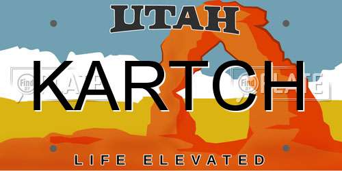 KARTCH Utah License Plate