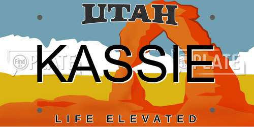 KASSIE Utah License Plate