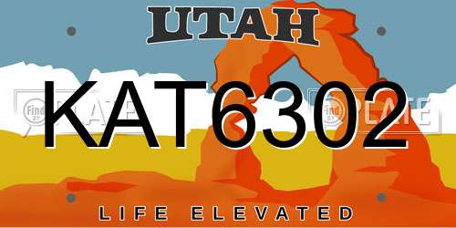 KAT6302 Utah License Plate