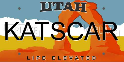 KATSCAR Utah License Plate